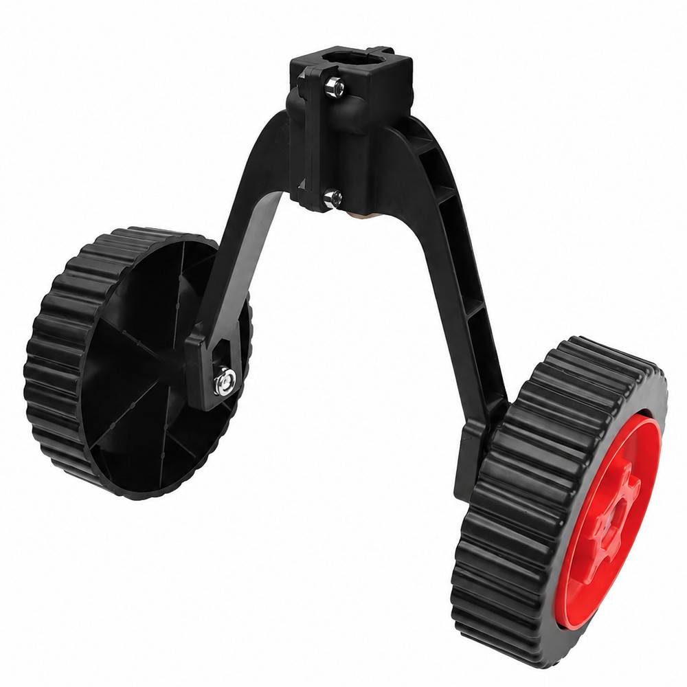Abnehmbares Stützrad für Rasentrimmer — PVC Schwarz Rot Zusatzrad für Hand- und Rucksacktrimmer