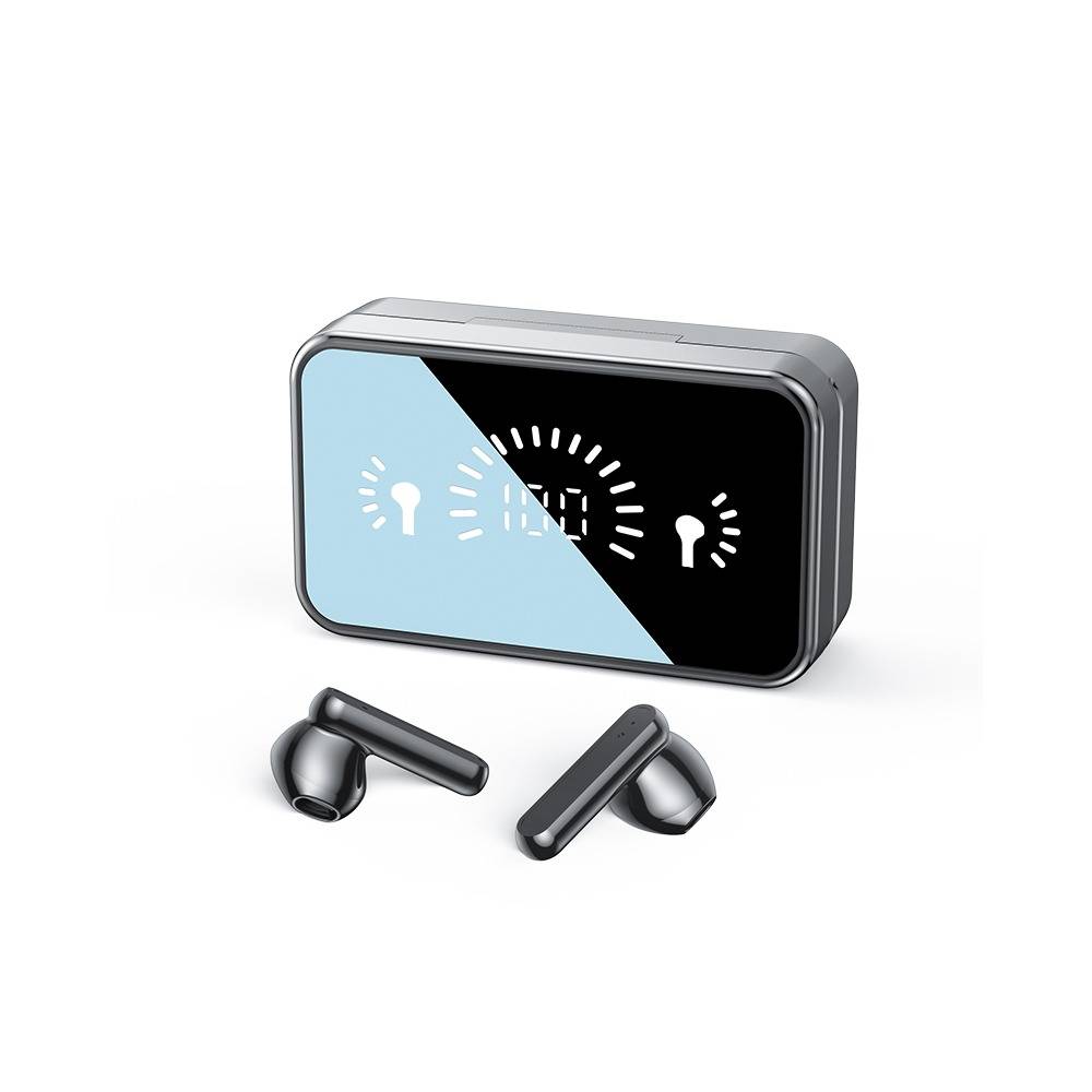 Black Mirror Kabellose Bluetooth 5.3 Kopfhörer mit NFC, HiFi-Sound & Digitalanzeige, kompatibel mit APPLE, Samsung, Huawei und Garmin