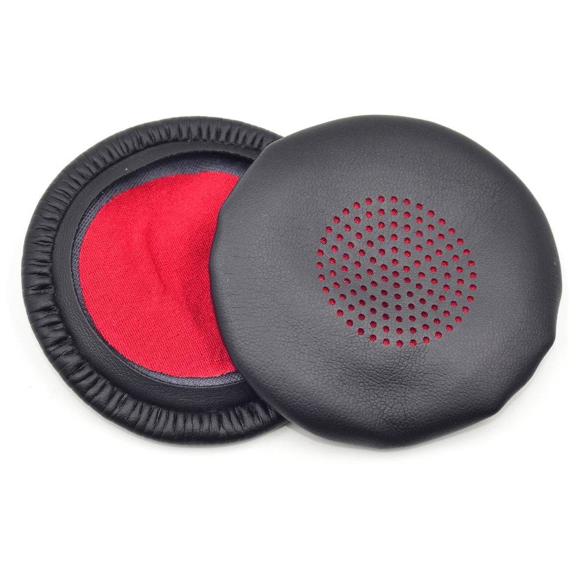 2 Stück Ersatz-Ohrpolster kompatibel mit Plantronics Voyager Serie - Schwarz und Rot