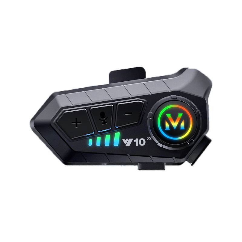 Bluetooth-Helm-Headset mit Mikrofon, Schwarz Hartes Mikrofon