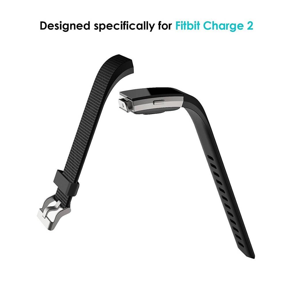 Fitbit Charge 2 Armband Silikon Black