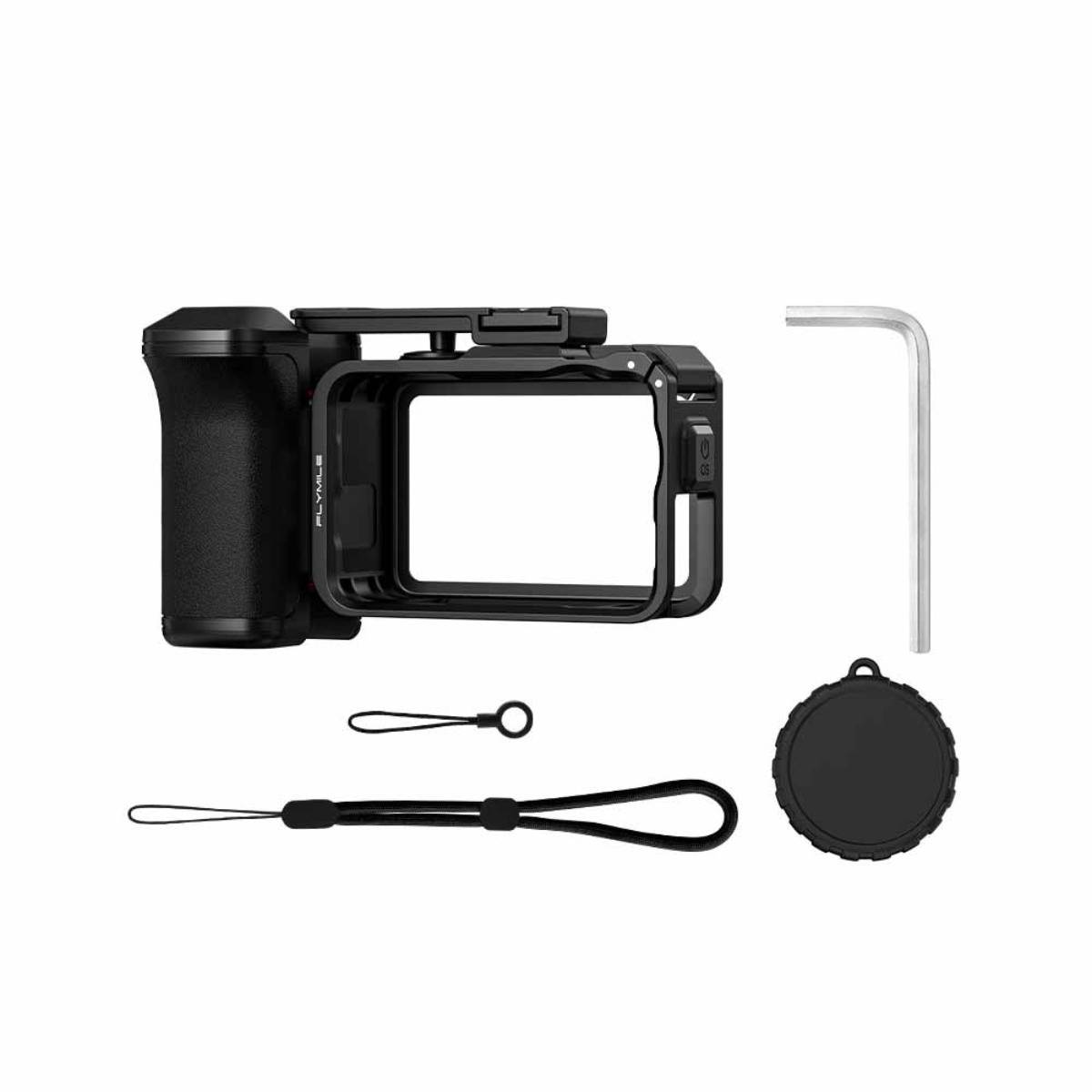 Street Photography Handle Kit für Action 6 — Magnetische Schnellwechselhalterung, Einstellbarer Auslöser, Schutzkäfig, Ergonomischer Griff, kompa
