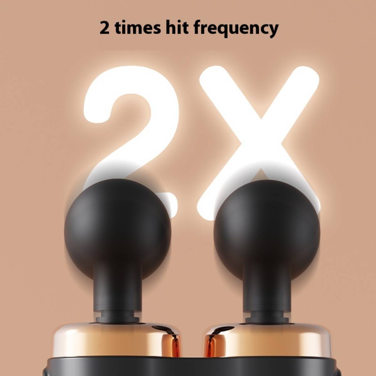 Zwei schwarze Ohrhörer im In-Ear-Stil mit illuminiertem weißem „2x