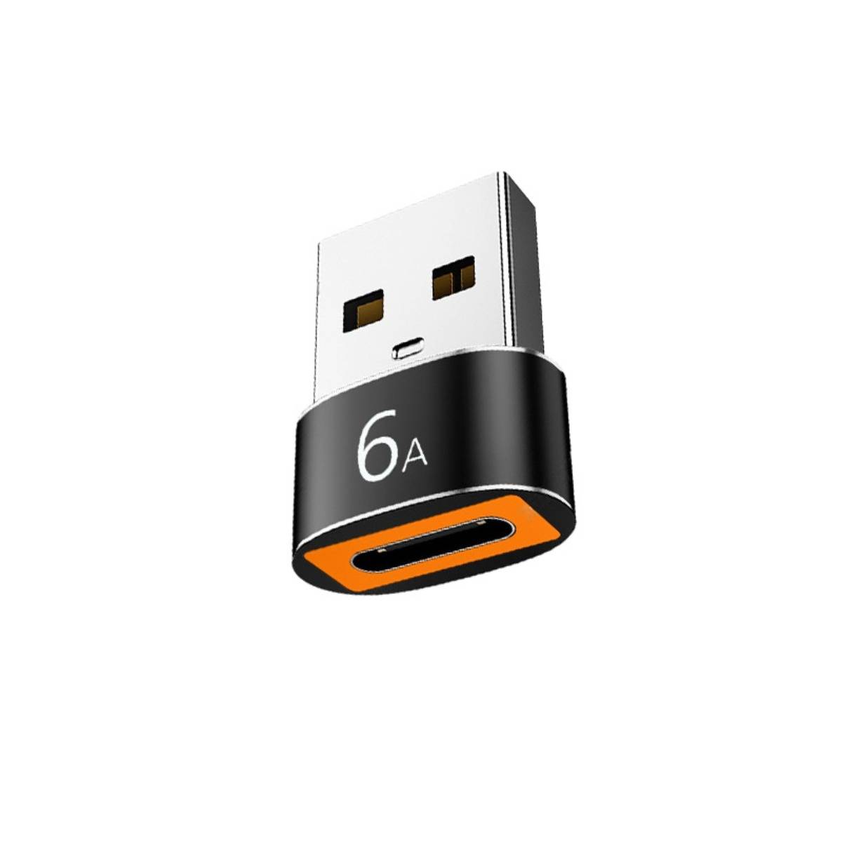 Nahaufnahme eines USB-Adapters/Dongles mit der Bezeichnung "6A"" auf weißem Hintergrund.