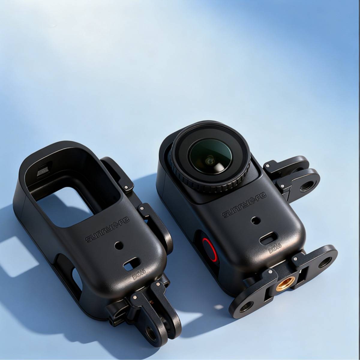 Faltbarer Horizontal-/Vertikal-Adapter kompatibel mit OSMO Nano – Schwarzer Schnellverschluss-Erweiterungsrahmen