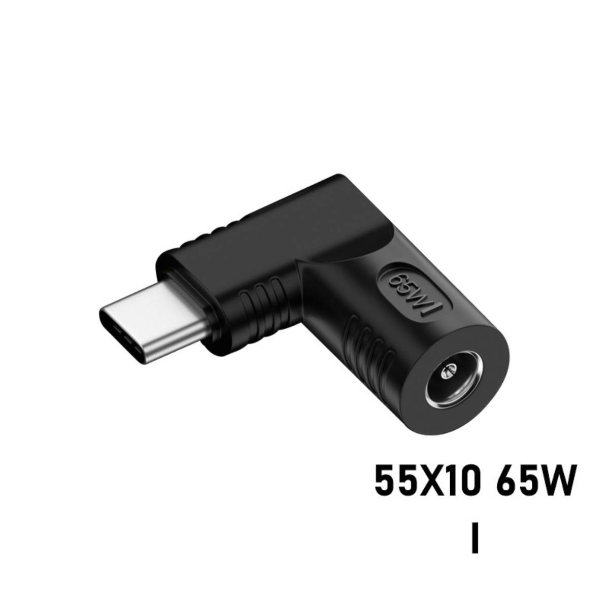 DC-Buchse auf USB Typ-C Stecker Adapter - 65W PD Stromversorgung, I-förmiger Anschluss