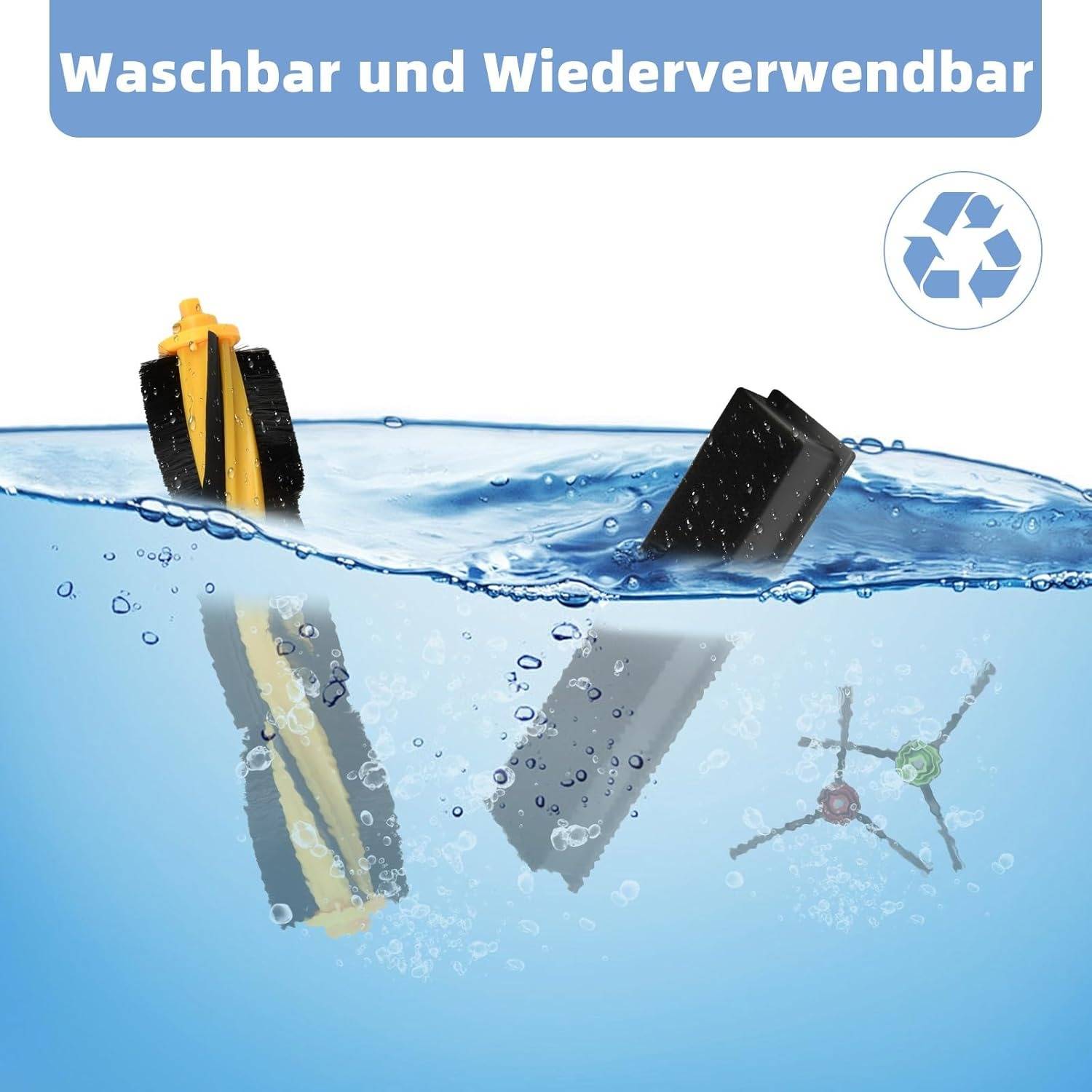Ersatzzubehör-Set, kompatibel mit der Ecovacs Deebot N8-Serie