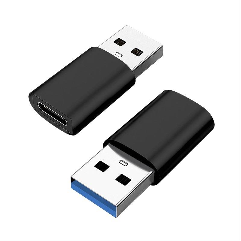 2er-Pack USB 3.0 Stecker auf Typ-C Buchse Adapter – Aluminiumlegierung Black