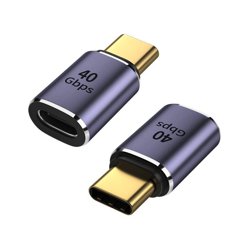 Zwei USB-C-Adapter-Dongles mit der Bezeichnung „40 Gbps