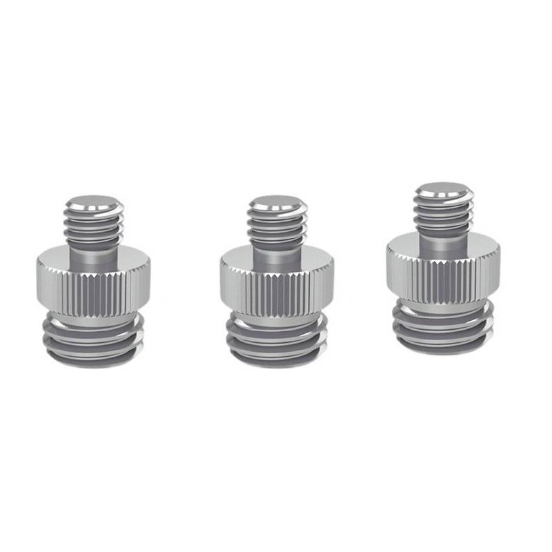 Stativadapter 5er Set: 1/4-20 Zoll auf 5/8-11 Zoll Gewindeadapter Silver 1/4-20
