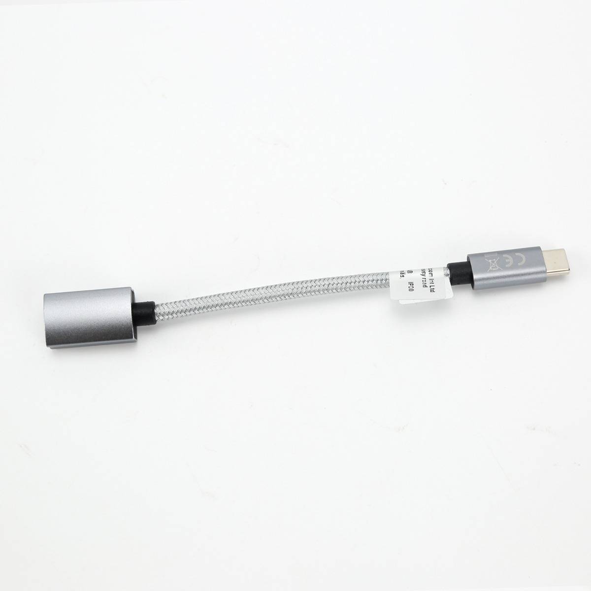 USB-C zu USB-A OTG Adapterkabel – USB 3.2 10Gbps, Nylon geflochten, Aluminiumlegierung, Typ-C Stecker zu USB-A Buchse, Plug-and-Play Gray