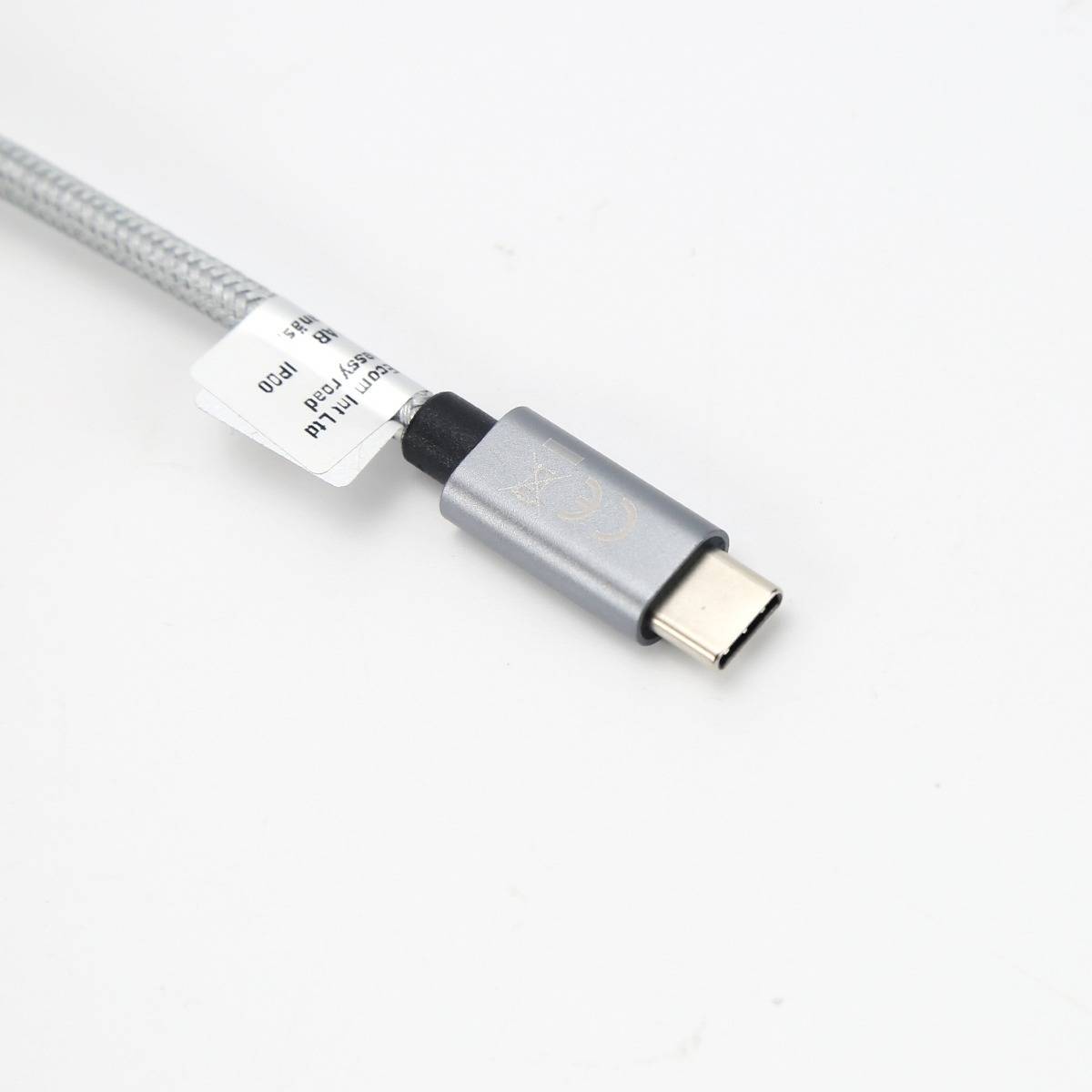 USB-C zu USB-A OTG Adapterkabel – USB 3.2 10Gbps, Nylon geflochten, Aluminiumlegierung, Typ-C Stecker zu USB-A Buchse, Plug-and-Play Gray