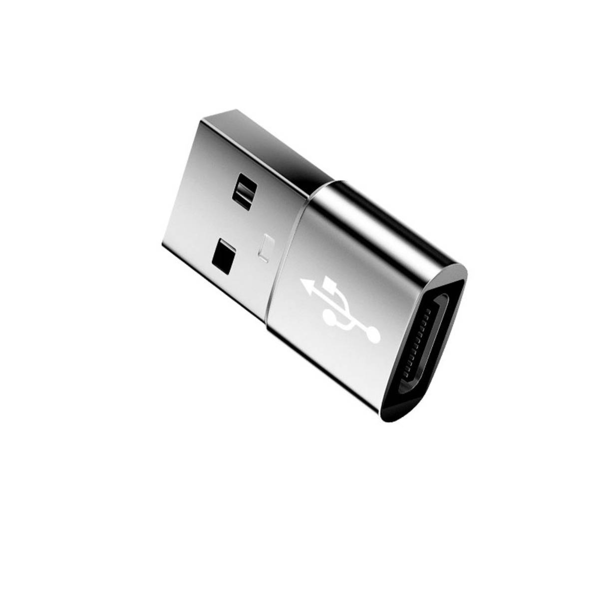 USB-Stecker zu USB-C-Buchse OTG Adapter 4er-Pack — Aluminiumlegierung, Schnellladung und Hochgeschwindigkeits-Datenübertragung, kompakt 2.62cm x
