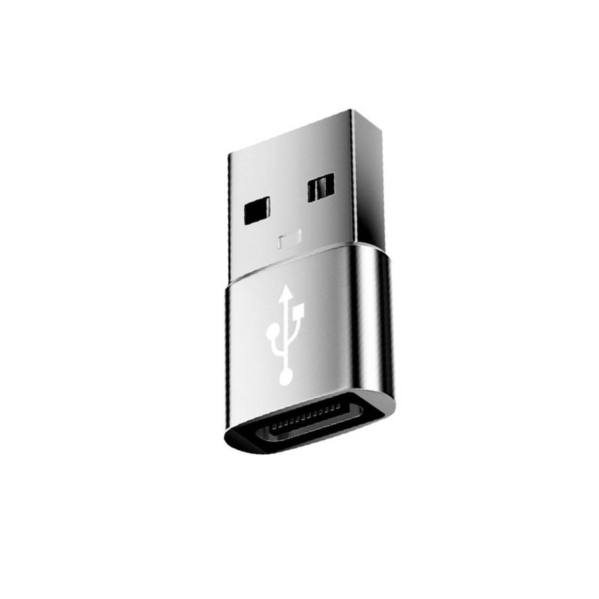 USB-Stecker zu USB-C-Buchse OTG Adapter 4er-Pack — Aluminiumlegierung, Schnellladung und Hochgeschwindigkeits-Datenübertragung, kompakt 2.62cm x