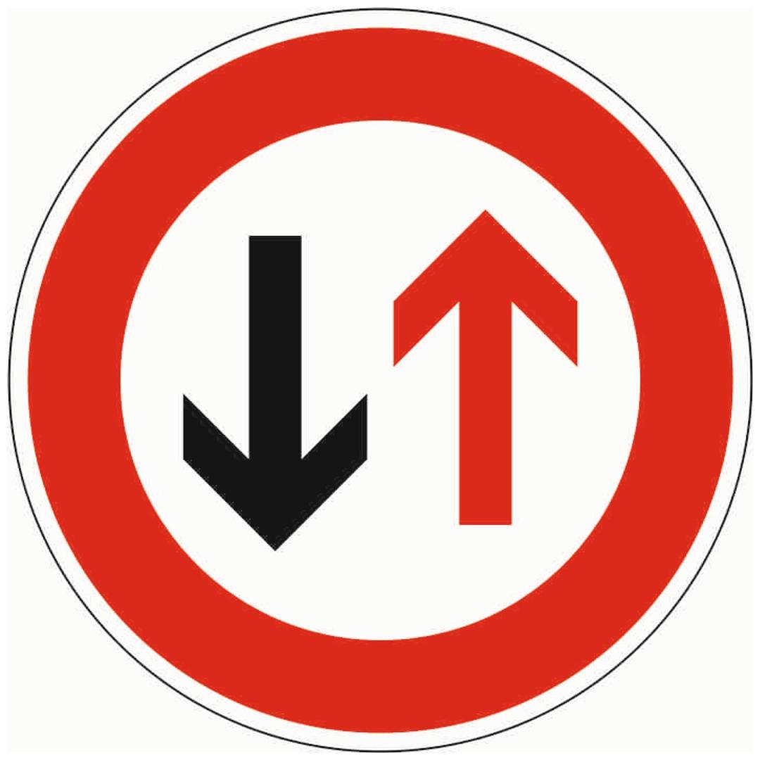 Verkehrszeichen 208 Ronde 600 mm, Vorrang gewähren, RAL-Gütezeichen Folie RA1