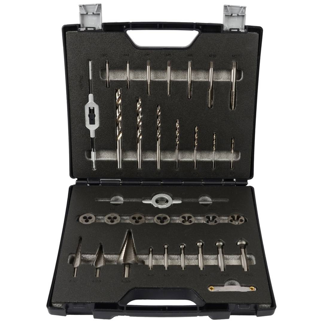Projahn Metallbearbeitung-Set HSS-G 33-tlg. M3-M12 in Kunststoffkoffer