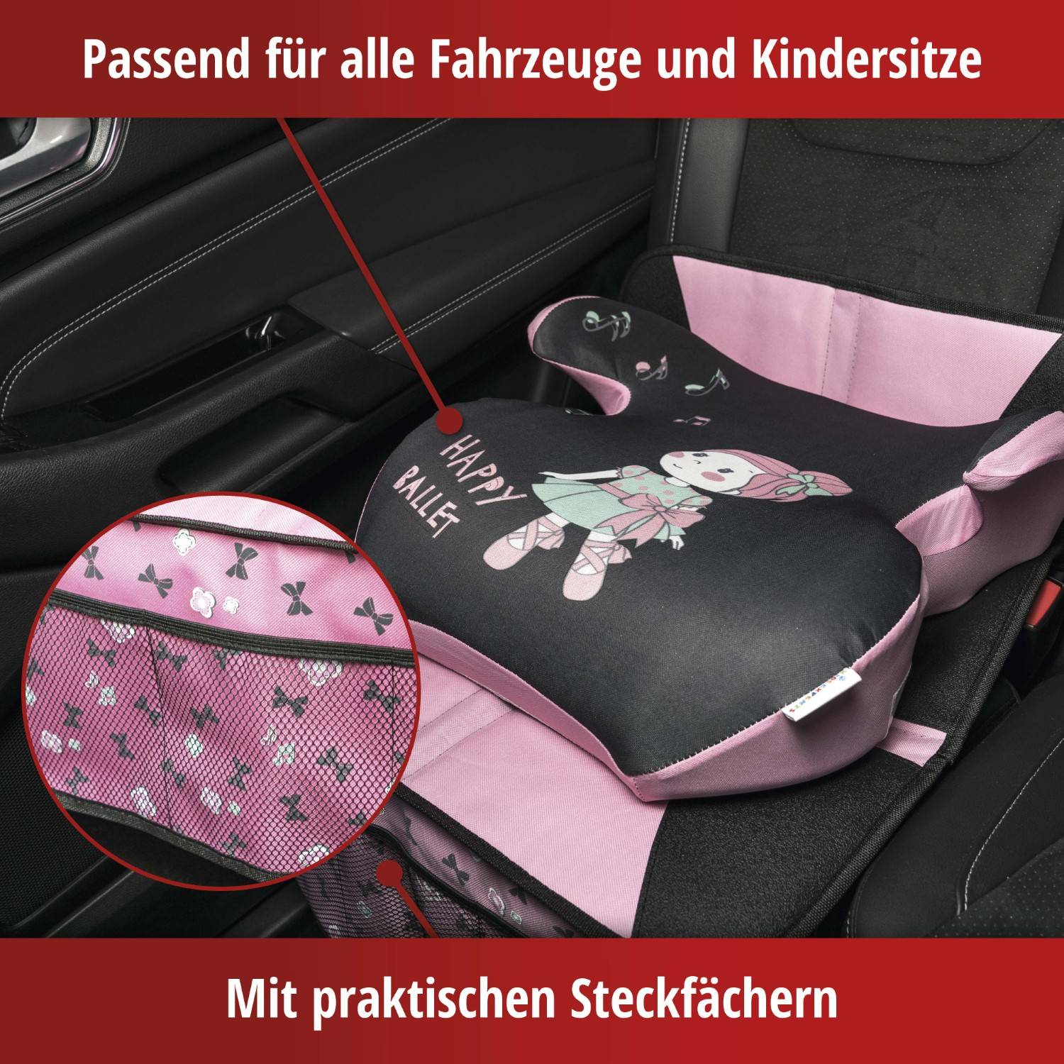 2x Universal Kindersitzunterlage Ballet Dol