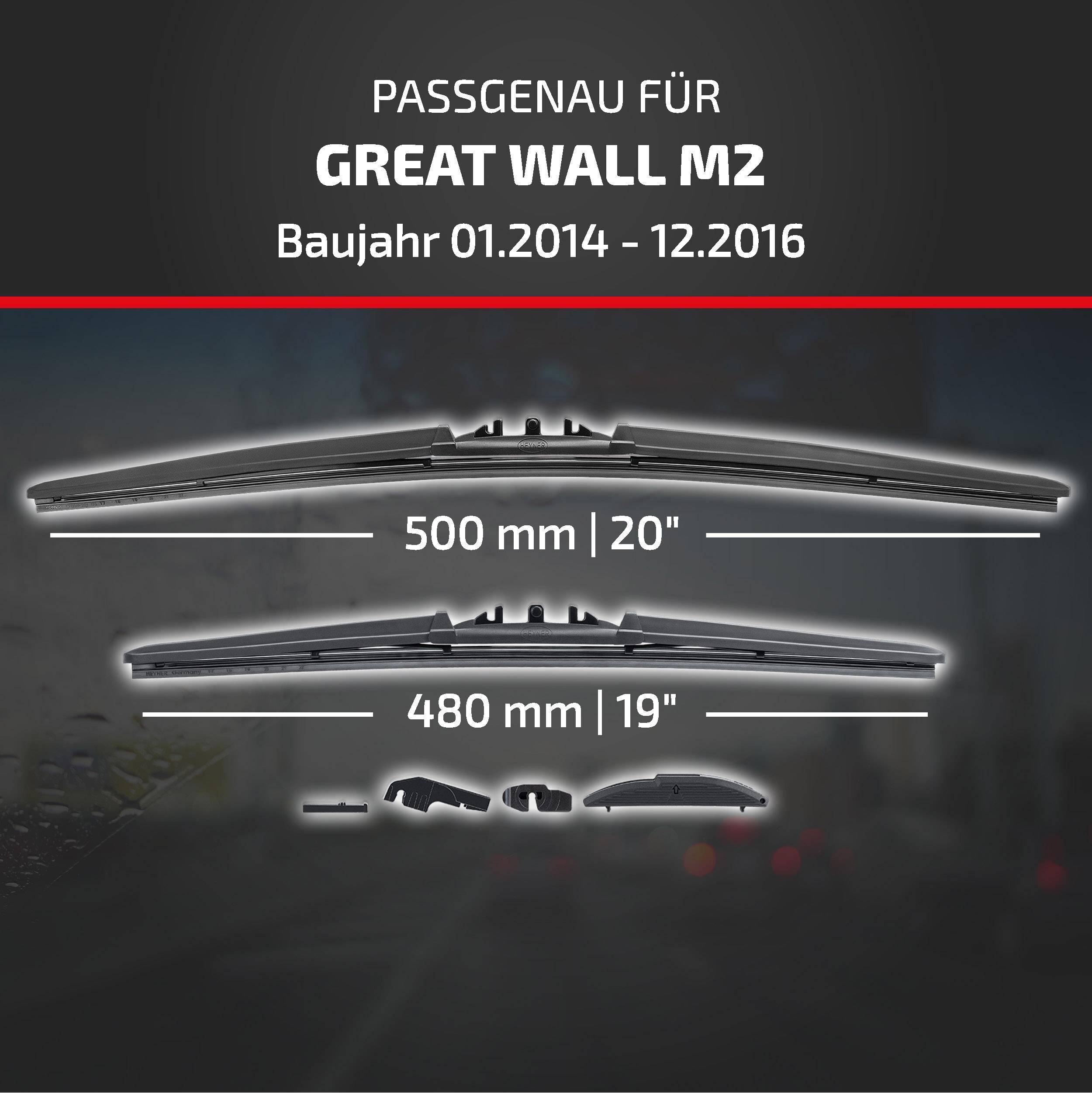 Die Anzeige besagt, dass Wischblätter zu den Modellen „Great Wall M2
