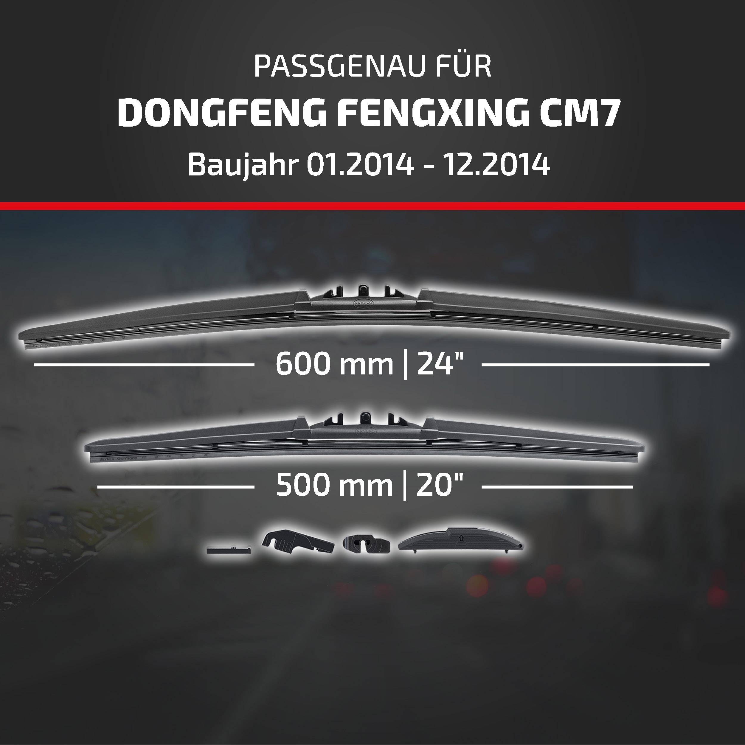 Die Anzeige zeigt Scheibenwischergummis, die mit dem Modell „Dongfeng Fengxing CM7