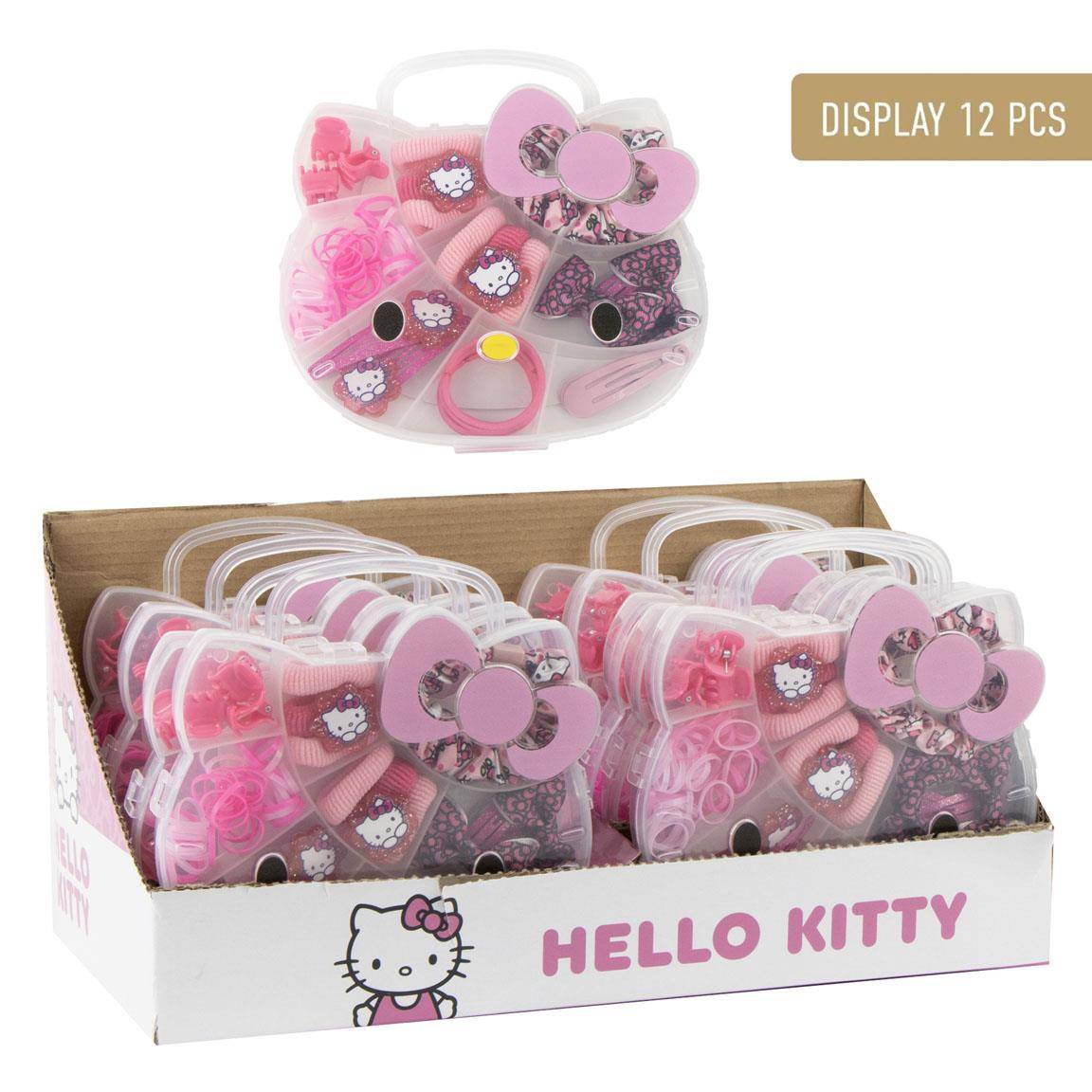 Hello Kitty Beauty Set Box Display 12 Stück Haaraccessoires jeweils mit 20 Haaraccessoires für Kioske Tankstellen Händler