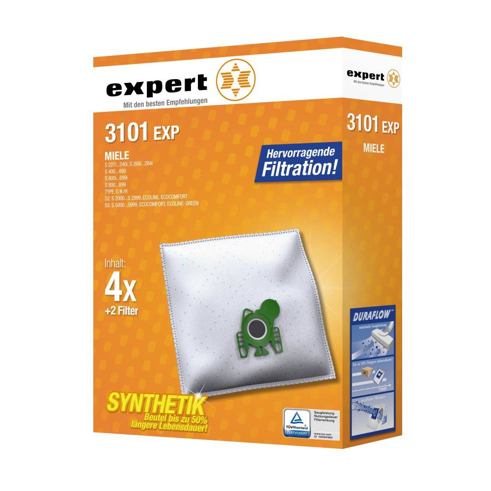 Orange Expert Miele Staubsaugerbeutel-Box mit der Bezeichnung 