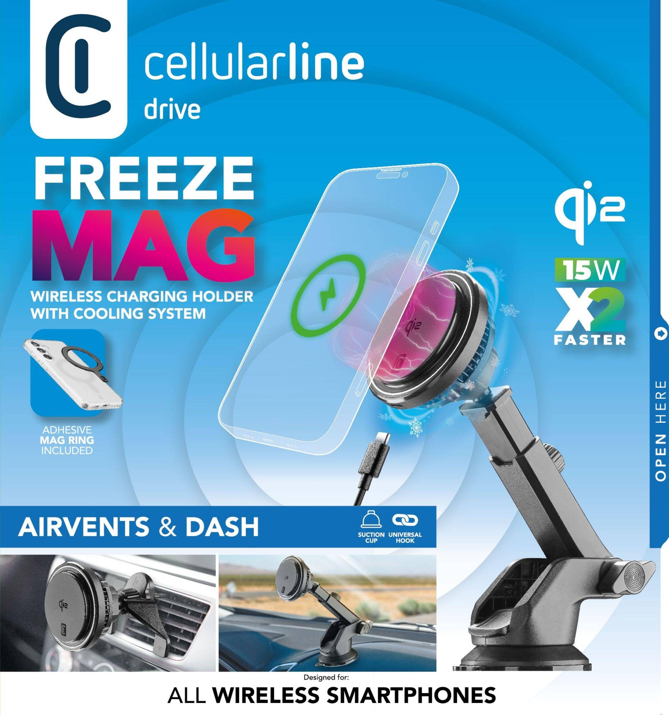 Cellularline Freeze MAG Autohalterung Qi2 15W mit Kühlung