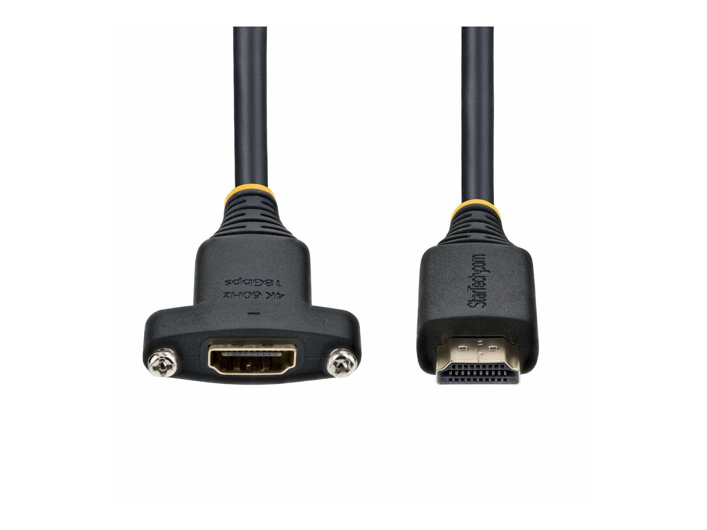 HDMI-Kabeladapter mit zwei weiblichen Anschlüssen nebeneinander auf weißem Hintergrund dargestellt.