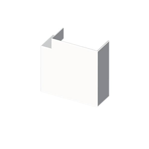 Minimalistisches weiße offene Schachtel oder gefalteter Papiercontainer, in 3D auf einfachem weißem Hintergrund gezeigt.