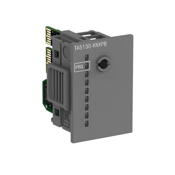 Graues industrielles elektronisches Modul mit der Beschriftung 