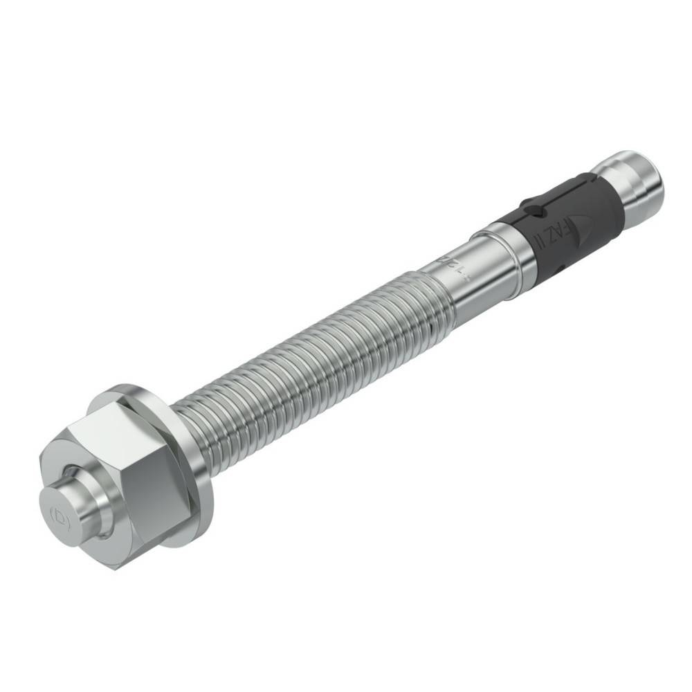 Metallischer Gewindeschraube mit Sechskantmutter und schwarzer sensorähnlicher Spitze, isoliert auf weißem Hintergrund dargestellt.