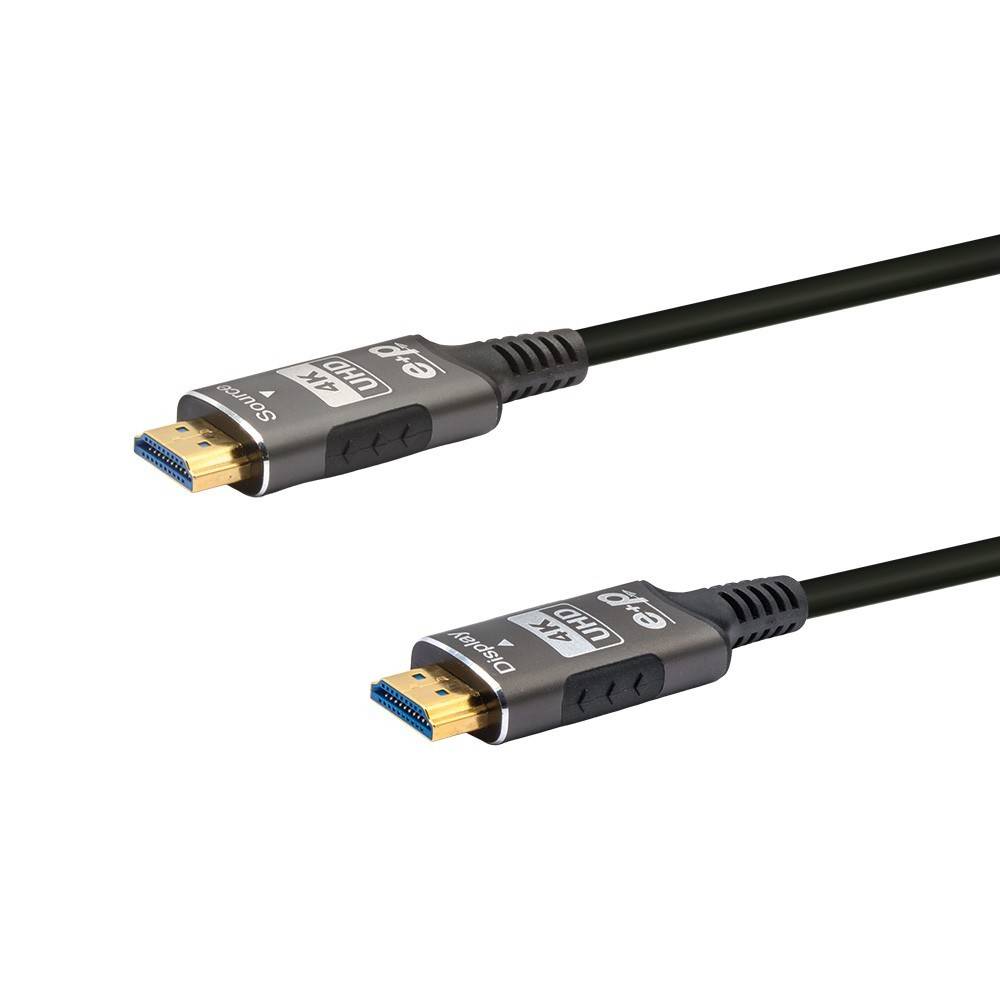 Zwei DisplayPort-Kabel mit schwarzen Steckern und vergoldeten Kontakten auf weißem Hintergrund.