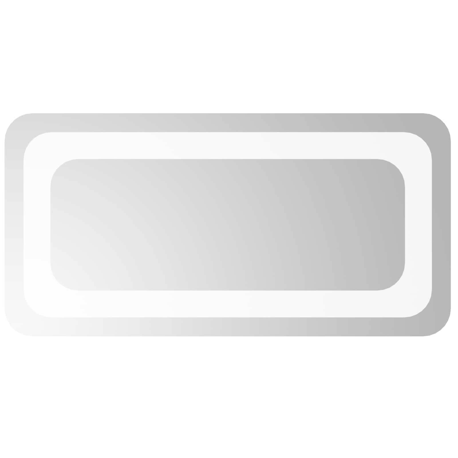 Leeres Icon mit abgerundeten Ecken, grauer Farbverlauf und innerer abgerundeter Rahmen auf weißem Hintergrund.