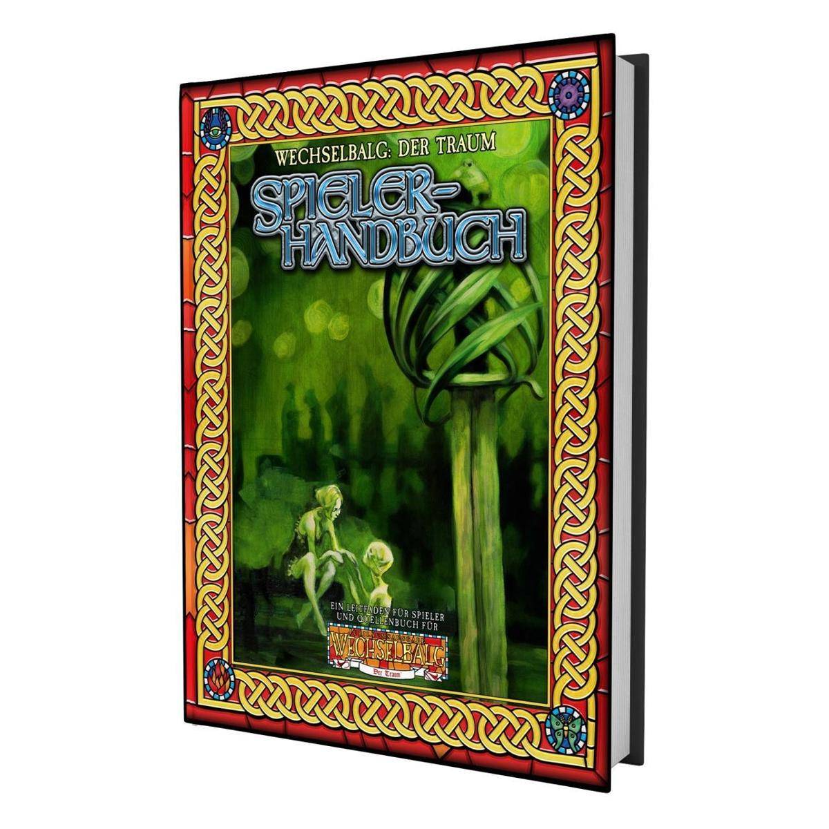 Ein Fantasy-Spiel-Handbuch-Umschlag mit dem deutschen Titel „Wechselbalg: Der Traum Spieler-Handbuch