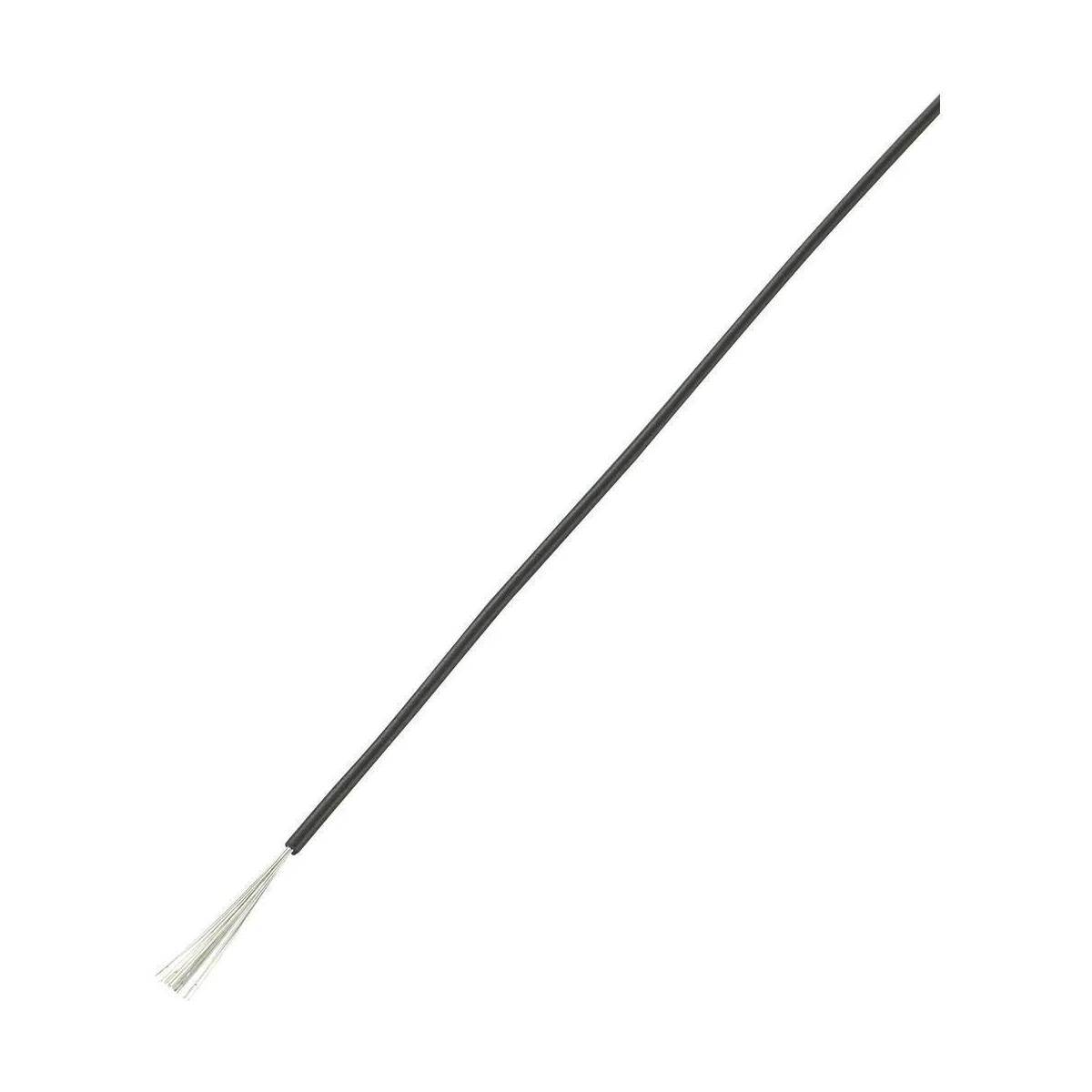 Schwarzer flexibler Stab mit einer kleinen weißen Borstenspitze, diagonal auf einem schlichten weißen Hintergrund dargestellt.