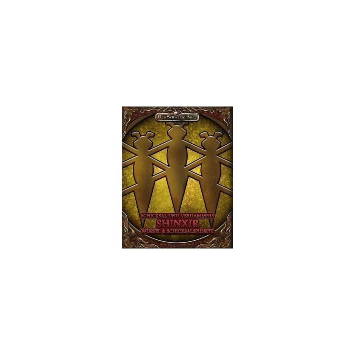 Ein Fantasy-Buchcover mit einem goldenen schildähnlichen Emblem und dem Titel „ShinXir