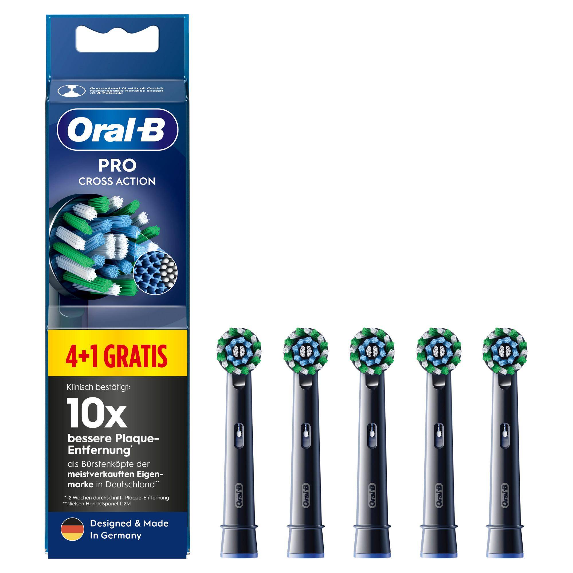 Oral-B Pro Cross Action elektrische Zahnbürste Packung mit „4+1 GRATIS