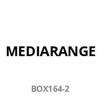 Weißes Etikett mit fettgedrucktem schwarzem „MEDIARANGE