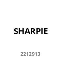 Weißes Etikett mit fett gedrucktem „SHARPIE