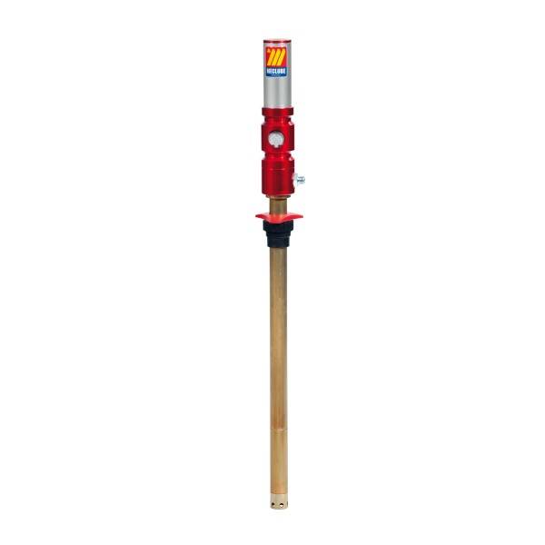 Roter Feuerhydrant-Marker auf einem Holzpfosten, verwendet zur Kennzeichnung eines Wasser- oder Versorgungszugangspunkts.
