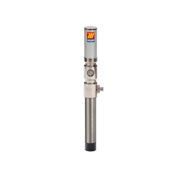 Edelstahl-Industriesensor oder -sonde mit zylindrischem Körper, seitlichem Einstellknopf und Logo, isoliert auf weißem Hintergrund dargestellt.