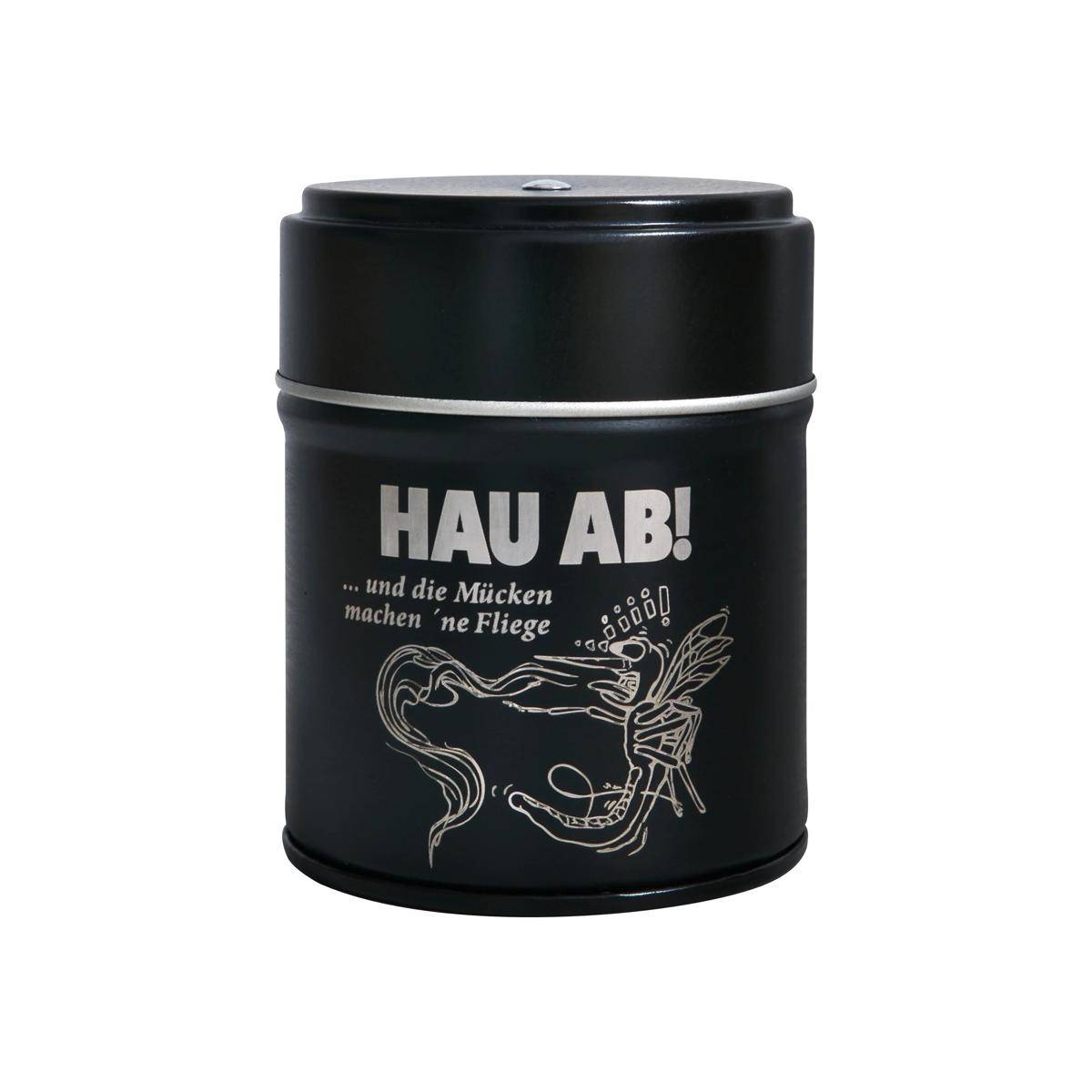 Schwarzer Insektenschutzbehälter mit der Aufschrift 