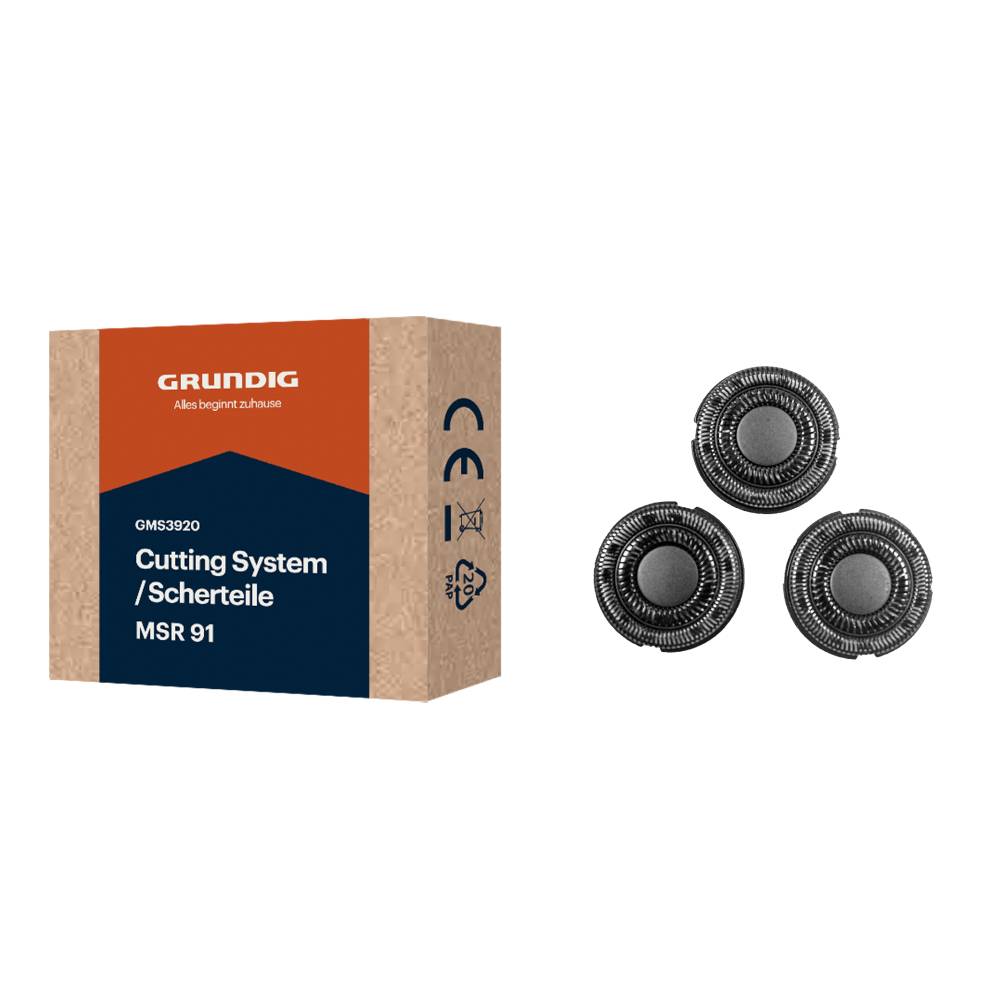 GRUNDIG Schneidesystem-Ersatzteilbox mit der Bezeichnung „GMS3920 Cutting System/Scherteile MSR 91