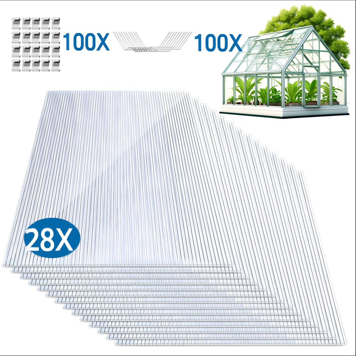 Illustration zum Vergleich von Gewächshausfenstern: „100X