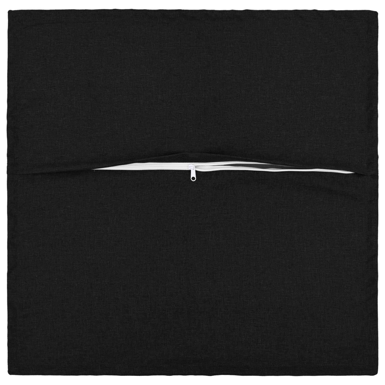 Schwarze Reißverschlusstasche oder -etui mit einem kleinen weißen Reißverschlusszieh-Tab, horizontal zentriert ausgerichtet