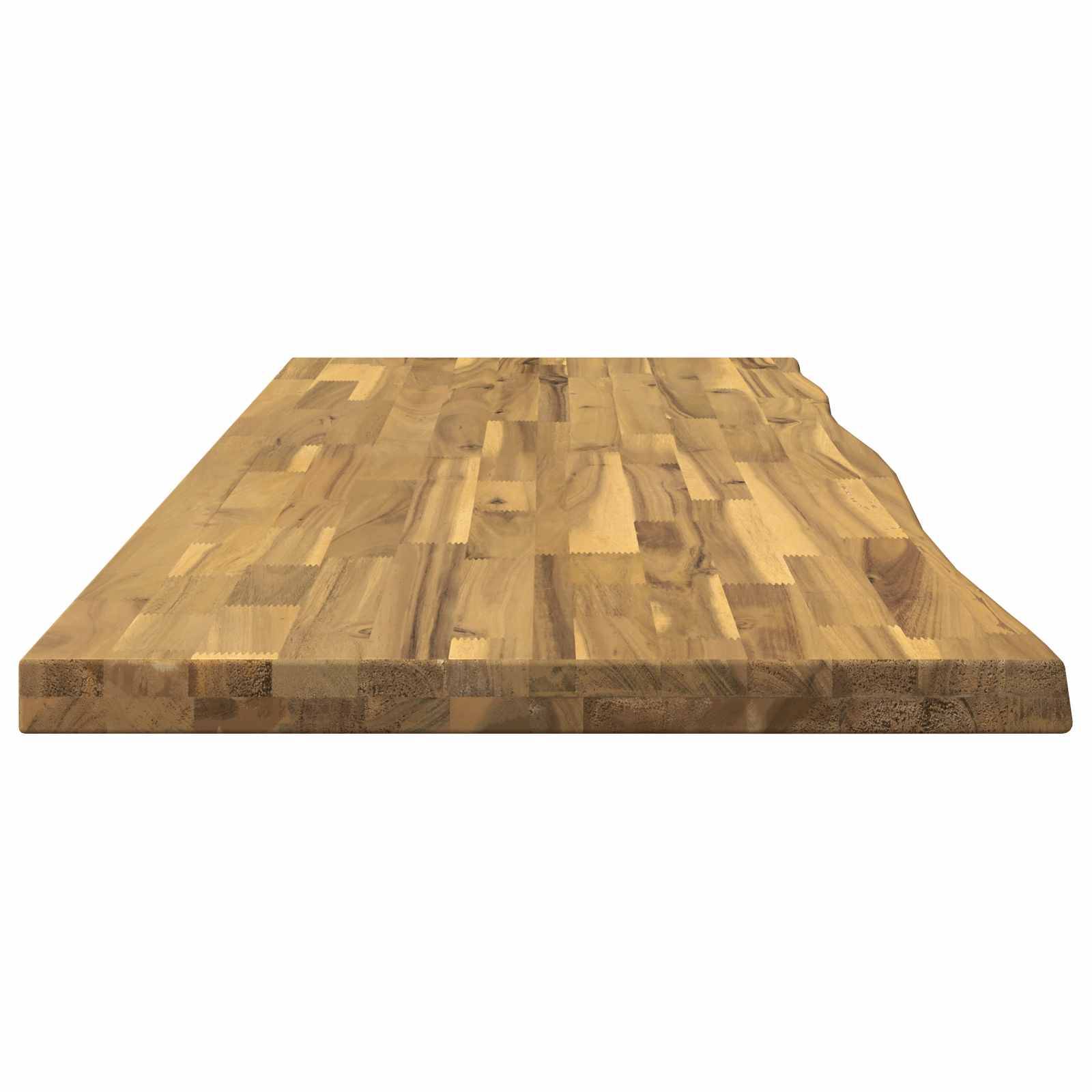 Holzbrett aus Metzgerblock mit natürlicher Maserung auf weißem Hintergrund.