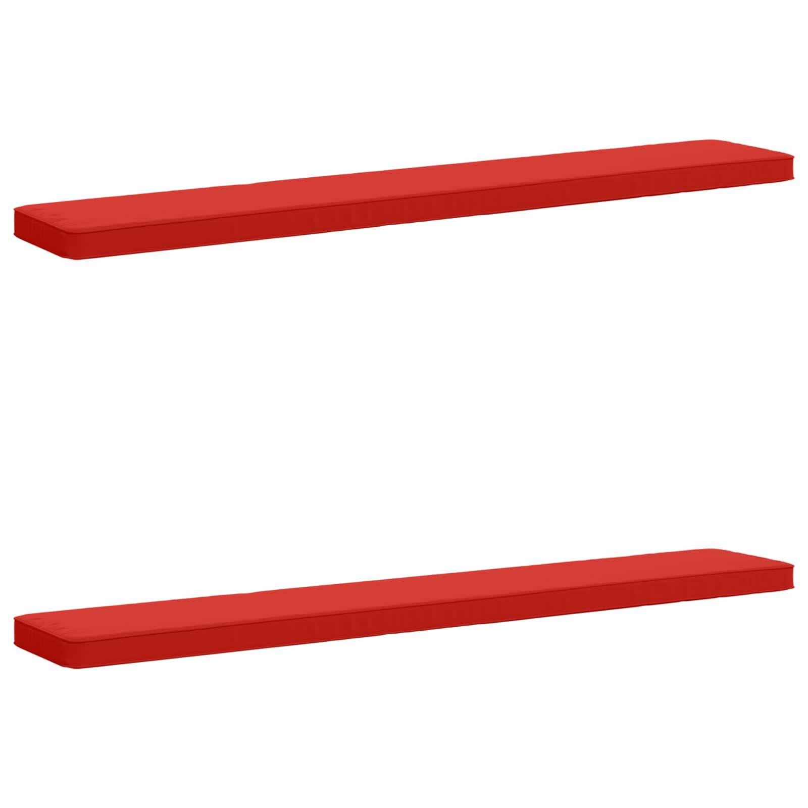 Zwei parallel angeordnete rote 3D-Rechteckbalken, einer über dem anderen, auf weißem Hintergrund.