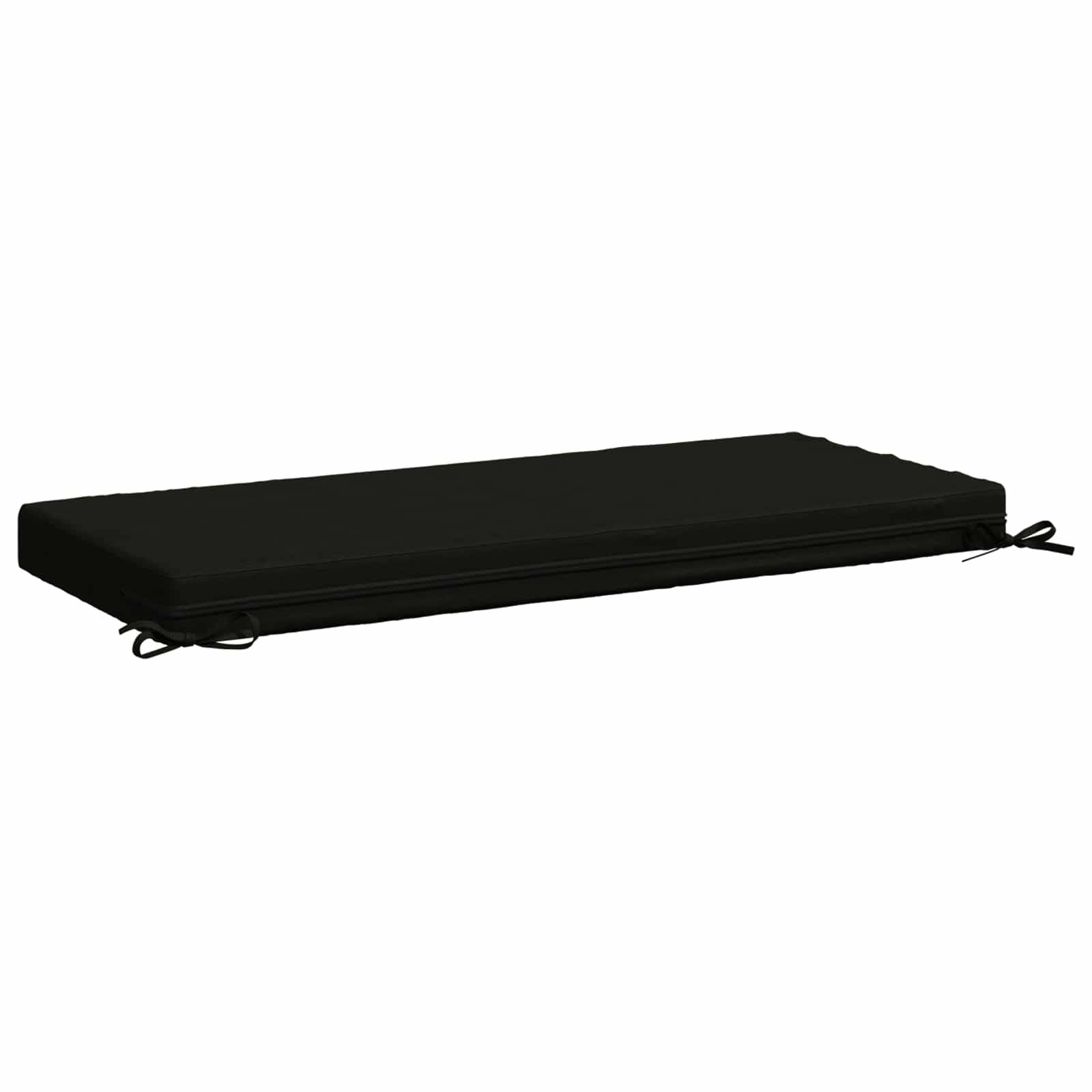 vidaXL Bankkissen SOEST 100 % Polyester Schwarz 110 x 50 x 8 cm
