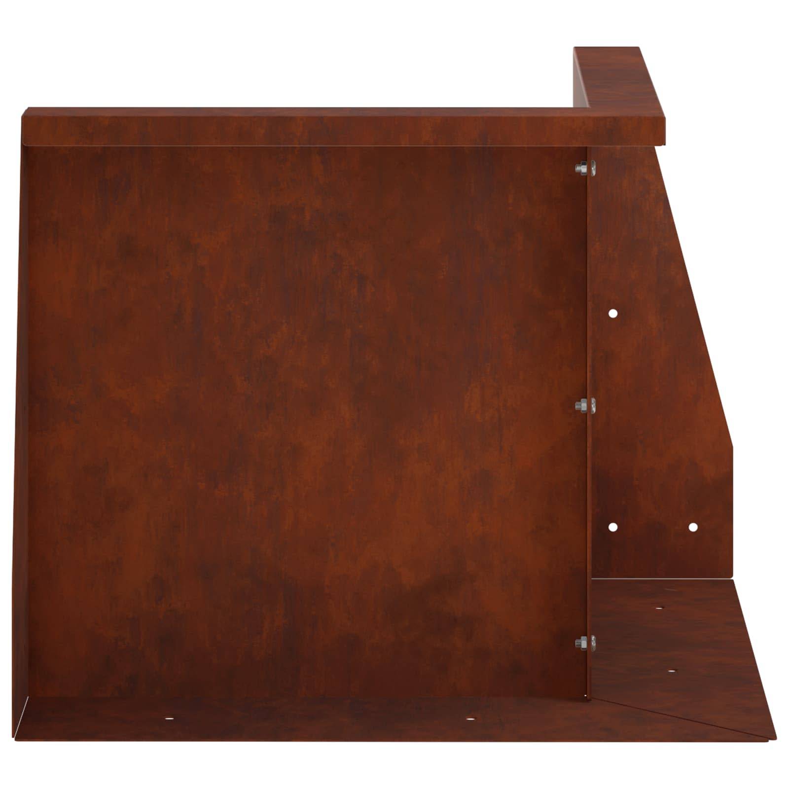Holzschrankverkleidung mit braunem Finish, dargestellt in einer einfachen Produktansicht auf weißem Hintergrund.