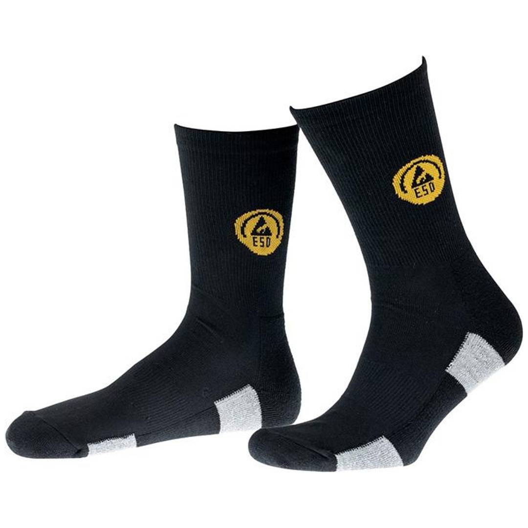 Paar schwarze Sportsocken mit goldenen „E50