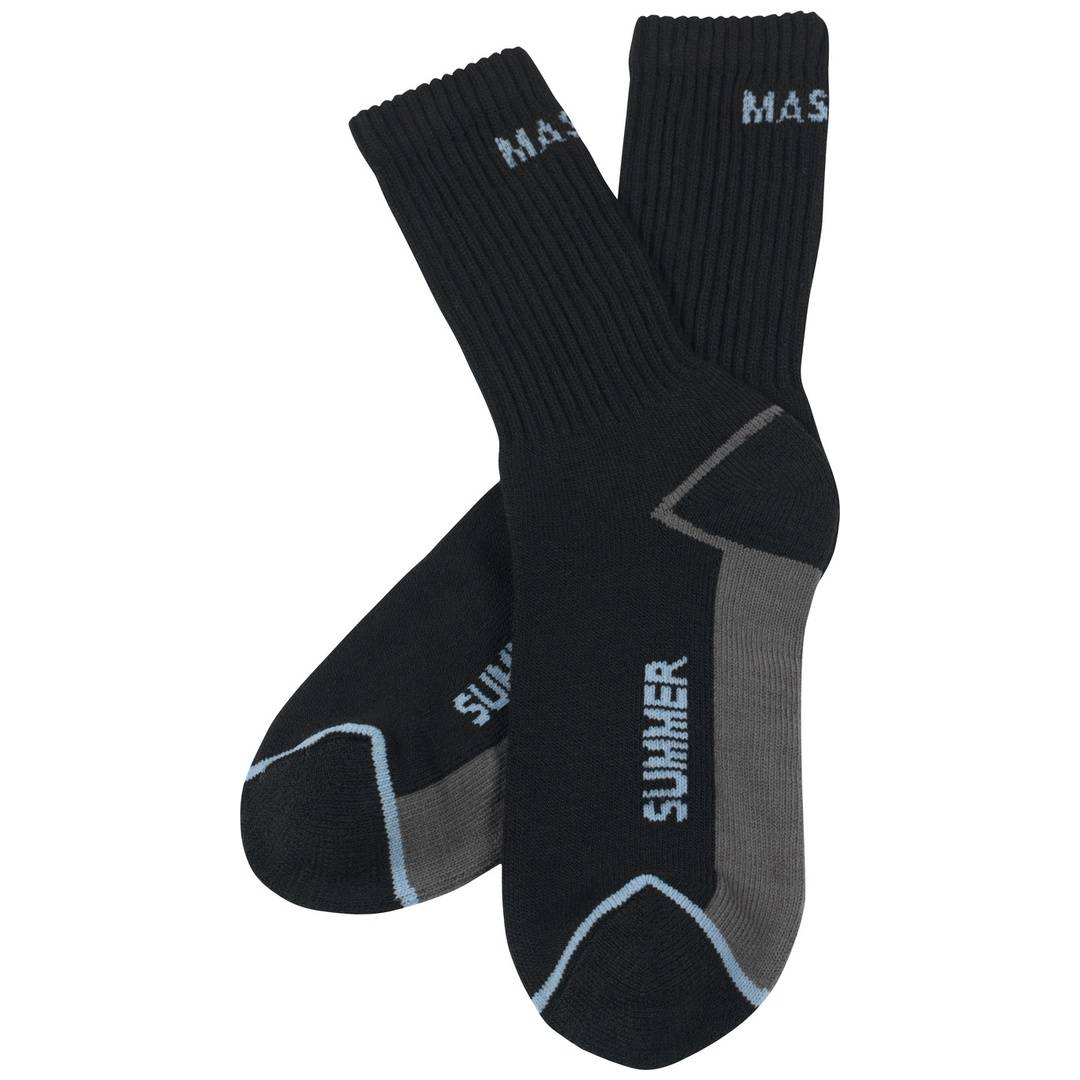 Paar schwarze und graue Crew-Socken mit 